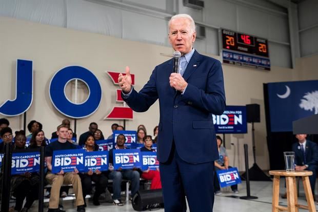 En la imagen, el virtual candidato demócrata a la Presidencia de EE.UU., Joe Biden.