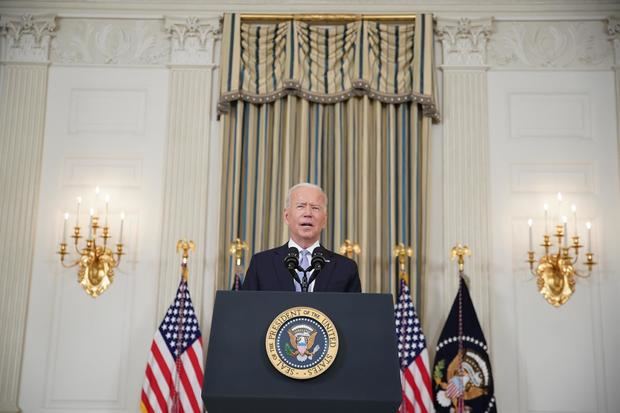 El presidente de EE.UU., Joe Biden, habla, este 24 de septiembre de 2021, desde la Casa Blanca, en Washington.