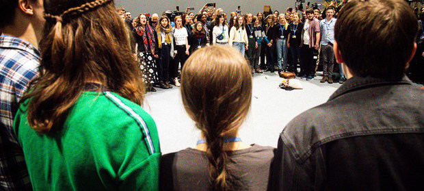 Greta Thundberg se unió a otros jóvenes activistas en la COP25 para pedir acción urgente contra el cambio climático.