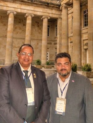 Mario Lara en  un congreso.