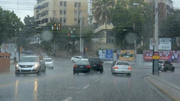 Lluvia en Santo Domingo.