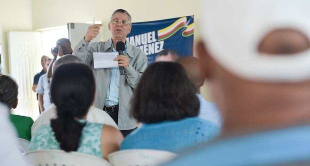 El candidato a alcalde por el PRM Manuel Jiménez hará marcha el sábado.