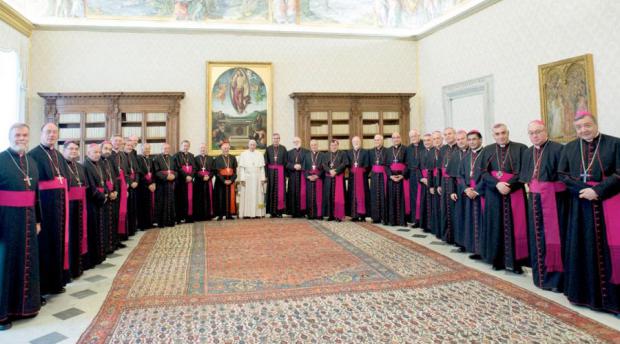El Papa se reunió con los obispos chilenos en Roma en febrero de 2017
