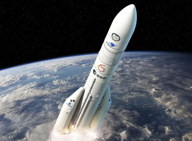 Impresión artística del cohete Ariane 6. 