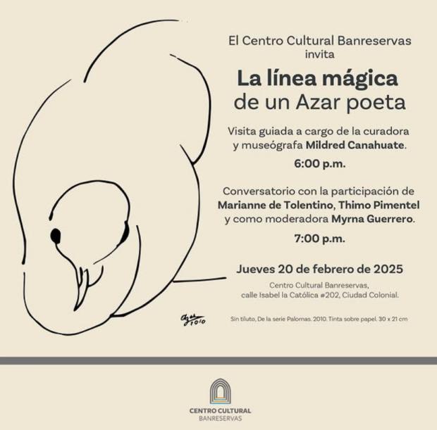 Centro Cultural Banreservas invita al conversatorio: “La línea mágica de un Azar poeta”