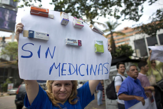 Médicos se manifiestan en Venezuela. 