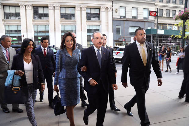 Danilo Medina llega a Nueva York para participar en 72va. Asamblea General ONU
